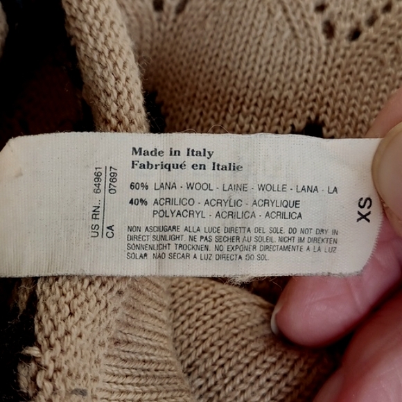 Sisley Wool Blend Crewneck Slim Fit Italian Made Sweater- Sz. XS - Picture 3 of 9